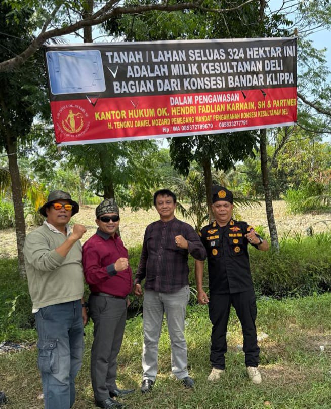 Pengumuman Resmi Mengenai Lahan Milik Kesultanan Deli di Atas Lahan Konsesi Bandar Klippa